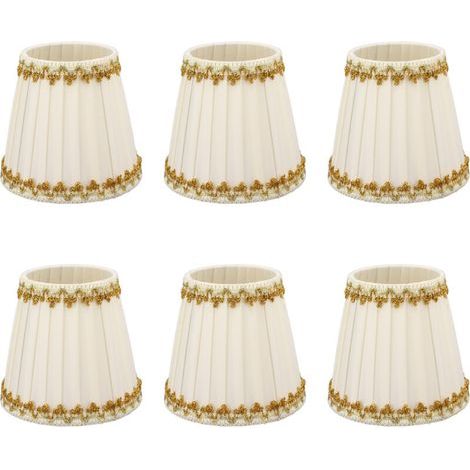 6 Pièces Abat-Jour pour Lampes de Table Lampe, abat jour clip, abat jour , Lustre de Bougeoir - A (1/5)