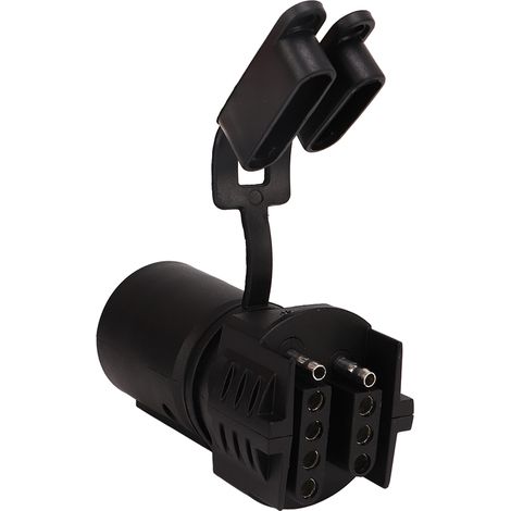 Adaptateur de prise de remorque 7 broches vers 4 broches/5 broches, connecteur adaptateur de câblage pour feux de remorque de camping-car (1/5)