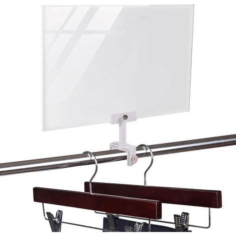 Support de Panneau en Acrylique de 11.77x8.27 pouce avec Pince Support de Panneau A4 avec Pince Signalisation Pivotante Double Face avec Carte PVC pour Magasin de Détail (1/5)