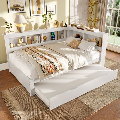 Bett Tagesbett aufbewahrung 140x200 ausziehbar OKMYHOME (1/5)