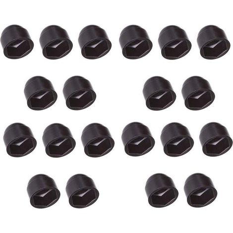 20x copribulloni cappucci protezione plastica vite bullone copri dado tappi nero (M6 / Hex 10mm)