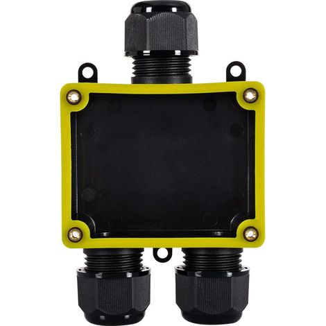 Caja Estanca de Empalmes en I 130x83x45 mm 3 Conos IP68 Negro