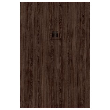 Piatto doccia in marmoresina 160x70 cm effetto legno noce scuro CAIRO