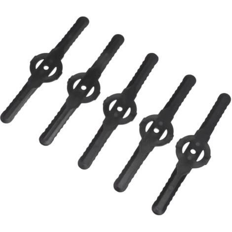 Rasenmähermesser - Packung mit 30 Rasenmähermessern, Ersatzmesser aus Kunststoff für Schneidköpfe für Garten, Obstbaum, Landwirtschaft, Feld (schwarz) (1/5)