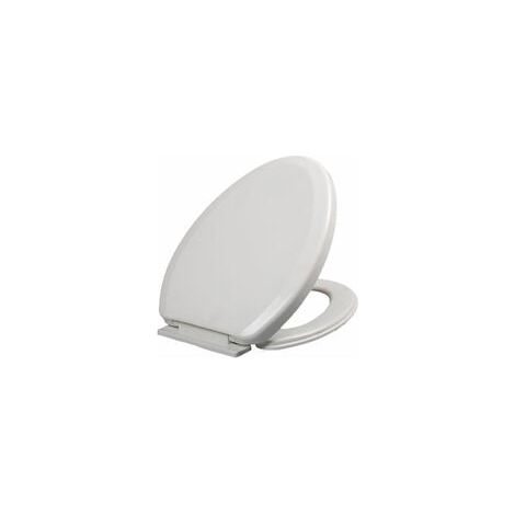 Asiento de inodoro de cierre lento PP, diseño silencioso, tacto suave, estilo clásico, asiento de inodoro de cierre suave para inodoro doméstico (1/5)