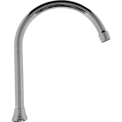 Bagnoclic – Bec pour robinet à parapluie universel 25 cm – Raccords universels – Acier chromé – Installation immédiate
