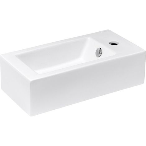 Lavabo Glacera Bigio 50x25 cm avec trou pour mitigeur à droite (BG5025P) (1/5)