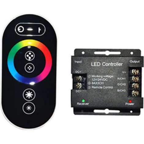 Contrôleur tactile 6 touches couleur RGB, boîtier métallique, tension constante, LED sept couleurs, tactile circulaire, FCC