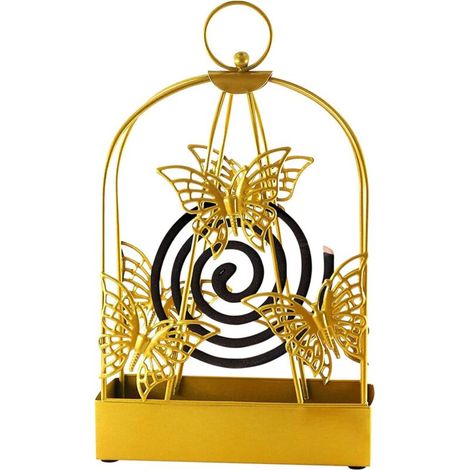Support Bobine de Moustique, Fer Rétro Anti Moustique Porte Encens, Mosquito Brûleur d'encens, Anti Moustique Spiral Holder en Métal avec Poignée