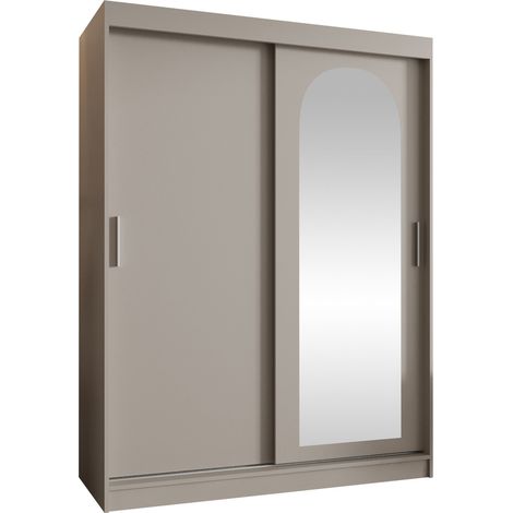 Armario Hartford 502, Cachemira, 200x150x62cm, Puertas de armario: Correderas, Número de estantes: 3