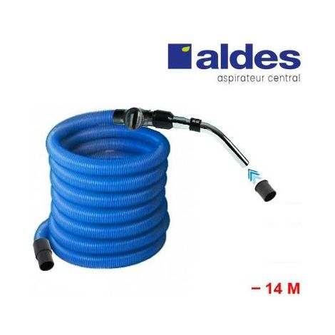 Flexible ALDES avec poignée standard chromée remplace la poignée de commande pneumatique ALDES 11070062 avec douille de démarrage et vanne d’arrêt - longueur au choix - 14m