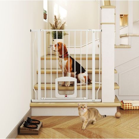 Cancelletto di sicurezza per animali con gattaiola OKMYHOME (1/3)