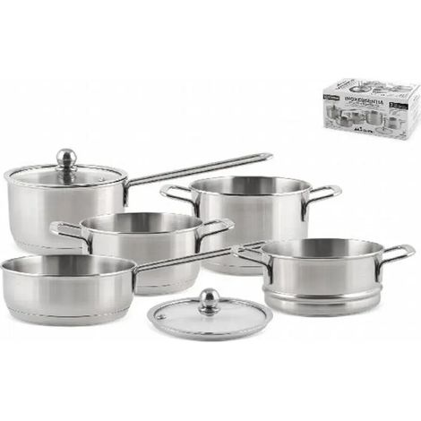 Batteria pentole acciaio inox 7pz Inoxessenzia-7025