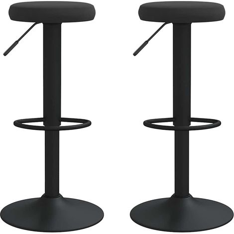 Lot de 2 Tabourets de bar,Chaise de bar Noir Velours CFW424693 (1/5)