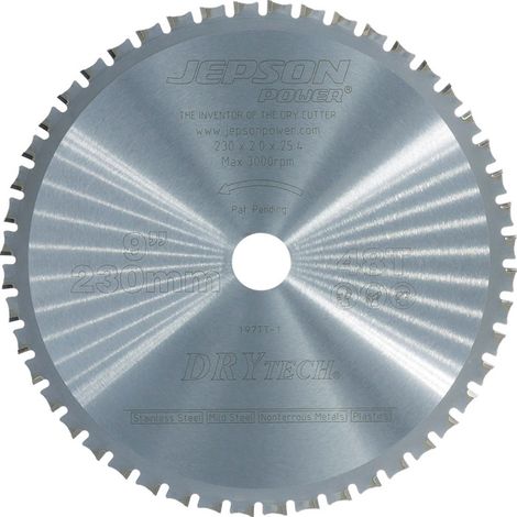 Jepson HM-Sägeblatt Drytech D=230x25,4x2,0mm 48Z für Stahl u. Inox (1/2)