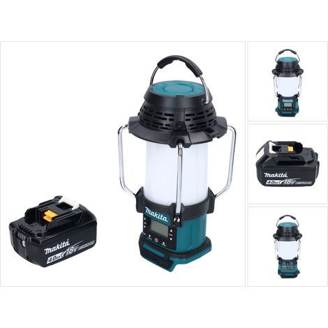 Makita DMR 055 M1 Radio sans fil 18 V FM avec lanterne 360 Lampe de poche + 1x batterie 4,0 Ah - sans chargeur