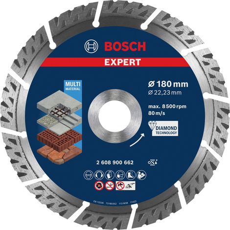 Bosch EXPERT MultiMaterial Diamond Cutting Disc 180 x 22.23 x 2.4 x 12mm