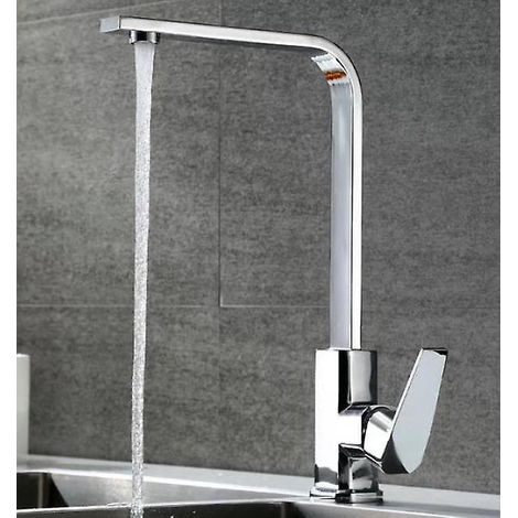 robinet De Cuisine Chaud Et Froid - Sans Entre D'eau, Robinet D'vier De Galvanoplastie En Forme De Sept Tubes Carrs En Cuivre (1/5)
