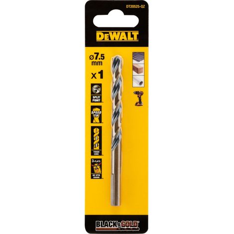 FORET À MÉTAUX, 7,5X109 MM DEWALT
