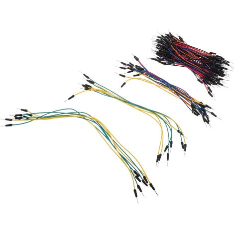 Kit de 65 Fils de Multicolores Couleur Aléatoire Câbles Mâle-Femelle et Mâle-mâle, 20 Cm pour Plaque D'essai Compatibles Circuits Imprimés Domestiques et (1/5)