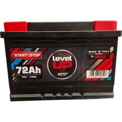 Ursus Batteria Auto Level Up - 72Ah Start & Stop Nero 720A