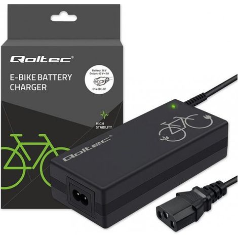 caricabatterie bici elettrica qoltec electric bike charger 42v 2a