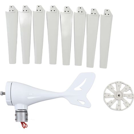 Éolienne 700W S9 Générateur 24V, 8 pales, imperméable, régulateur MPPT pour bateaux, terrasses et cabanons (1/5)