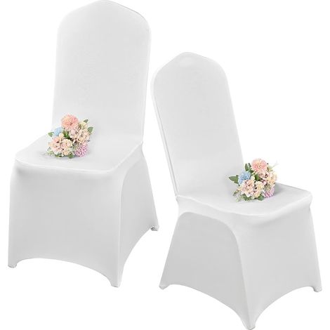 Paquete de 10 cortinas blancas de spandex para sala de estar - tipo universal, también aptas para bodas y restaurantes. (1/5)