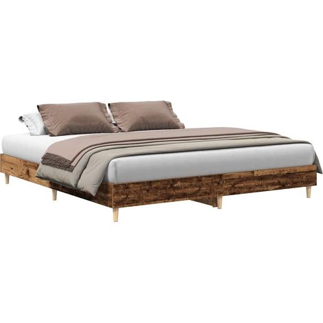 Maison Exclusive - Bettgestell ohne Matratze Altholz-Optik 180x20