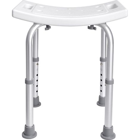 Chaise de Douche Pliable, Siège de Bain Réglable avec Poignées Intégrées, Tabouret Antidérapant pour Personnes Âgées ou à Mobilité Réduite, Capacité 158,8 kg (1/5)