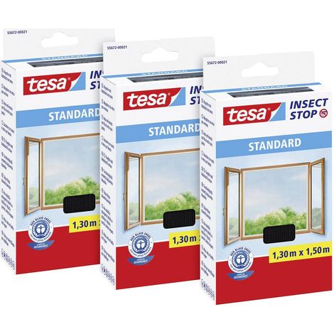 tesa STANDARD 55672-00500-03 Zanzariera (L x A) 1300 mm x 1500 mm Antracite 3 pz. (1/5)