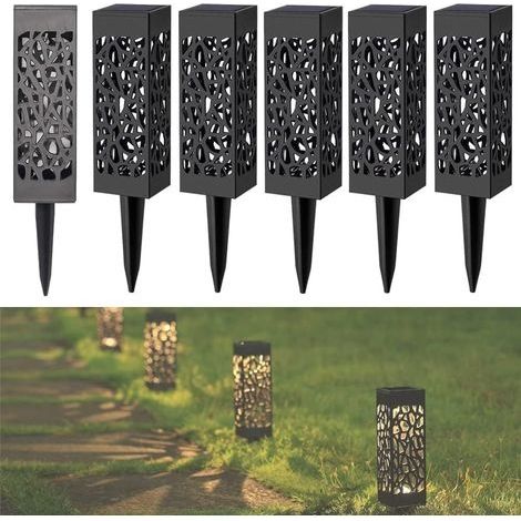 Lampes Exterieure Solaires De Jardin Au Sol, Exterieure Étanche Lumiere Paysage Lampe Jardin Sans Fil Led Décoration Eclairage Solaire Pour Patio Chemins, Pelouse, Automatique On / Off (6 Pièces ) (1/5)