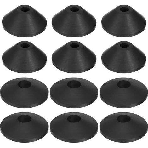 Toilet bowl leak prevention kit, set of 12 conical rubber washers (1/4)