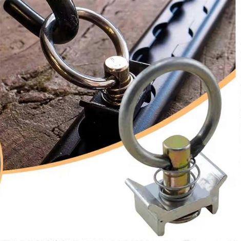 Verrouillage de piste en aluminium, boucle fixe, anneau en acier inoxydable, base en aluminium (1/5)