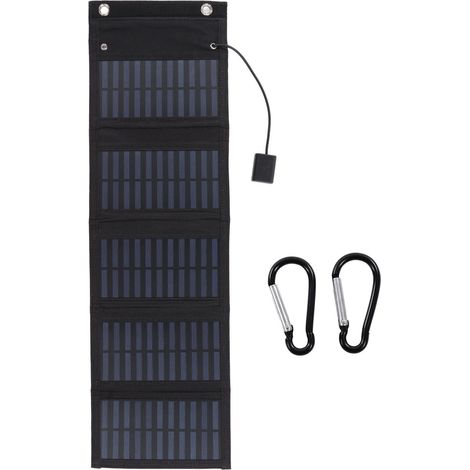 Ortviai Sac à énergie solaire pliable 5 V pour randonnée – Panneau solaire monocristallin haute efficacité