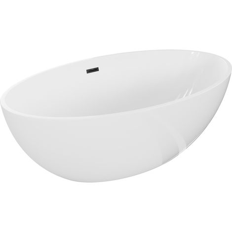 Baignoire autoportante Mexen Nike 175 x 100 cm, blanche, évacuation noire - 54071751000-70 (1/5)