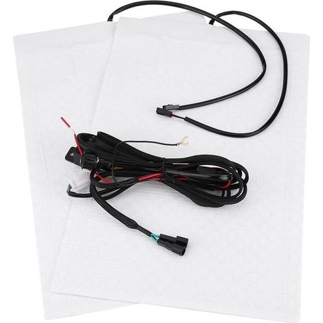 Kit de coussins chauffants universels pour siège chauffant en fibre de carbone avec interrupteur rond (1/5)