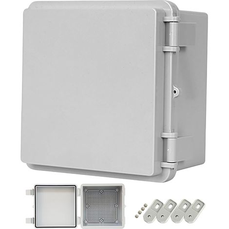 Boîte de distribution étanche IP66, 150 x 150 x 90 mm, pour utilisation en extérieur, armoire électrique extérieure avec accessoires de montage mural, boîte de jonction en saillie, boîtier (1/5)