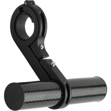 Guidon prolongateur vélo carbone aluminium léger, support téléphone lampe, pince unique noire (1/5)