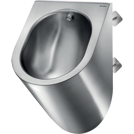 Urinoir Delabie DELTA TC avec fixation murale, raccordement arrière, acier inoxydable 1.4301 sat