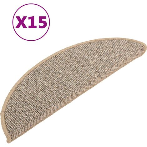 Maison Exclusive - Stufenmatten 15 Stk. 56x17x3 cm Braun Halbrund (1/5)