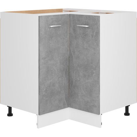 Maison Exclusive - Mobile Angolare “Lyon” Grigio Cemento 75,5x75,5x81,5 cm in