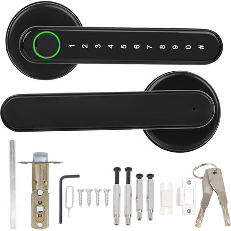 Verrou intelligent à empreinte digitale Bluetooth code mot de passe application clé électrique serrure pour sécurité domestique Tuya (1/5)