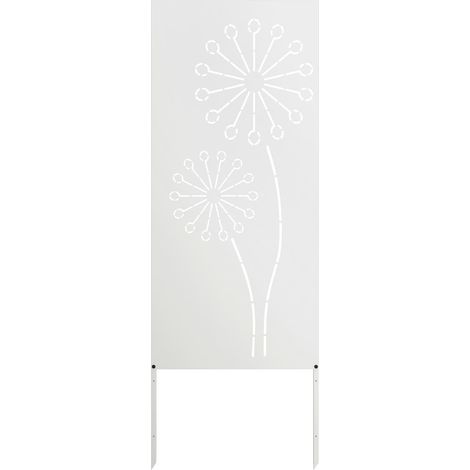 vidaXL Garden Privacy Screen White 50 x 140 cm Cold-rolled steel