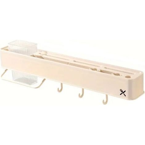 Messerablage, multifunktionaler Wandmesserhalter, bohrfreier Messerorganizer, für Messer, Scheren, Essstäbchen, Pfannenwender und Gabeln, Küchenorganisation und -aufbewahrung, Küchenzubehör