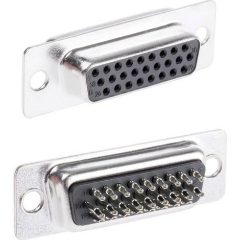 MH Connectors MHHDS26-F-N-B-S D-SUB Steckverbinder 180 ° Polzahl: 26 Print 1 St.