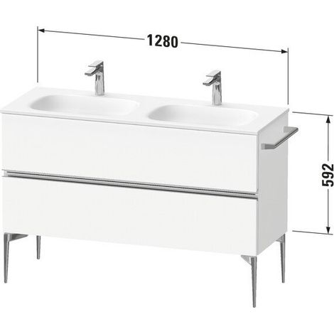 DURAVIT SV4654010220000 Sivida WTU 1280x592x477 mm, pour socle (1/2)
