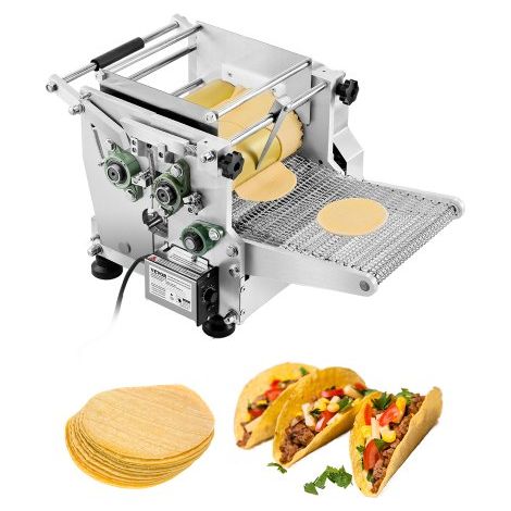 Machine automatique de fabrication de tortillas de maïs, avec revêtement antiadhésif, presse à tortillas électrique, 14 cm de diamètre, adaptée aux produits sopes, gorditas, roti, pita, pizza (1/3)