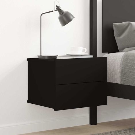 vidaXL Table de chevet Noir 40x30x30 cm Bois d'ingénierie (1/5)