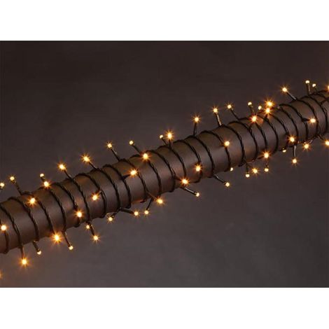 LUNA LED - 12 m - 160 lampade bianco arizona - filo verde - modulatore - 24 V (1/4)